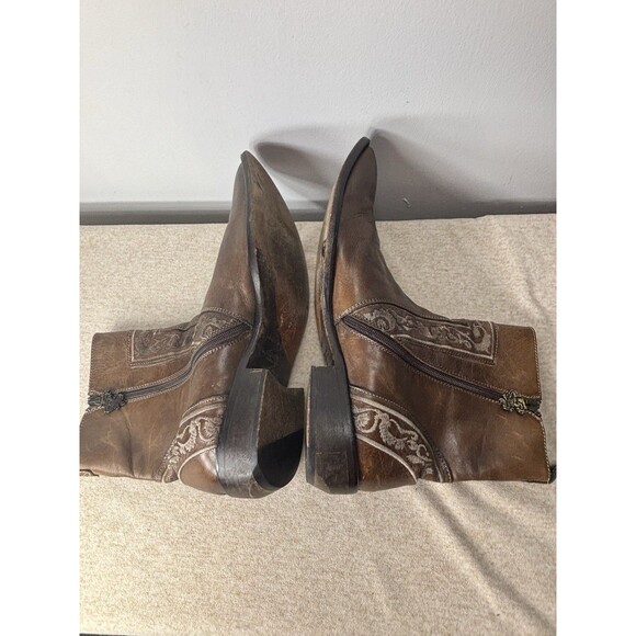 Mark Nason Men’s Cipher Ebroidered Brown Leather Boots Italy Size 11.5 67527 - Picture 9 of 15